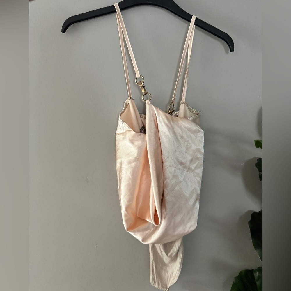 Satin cowl bodysuit